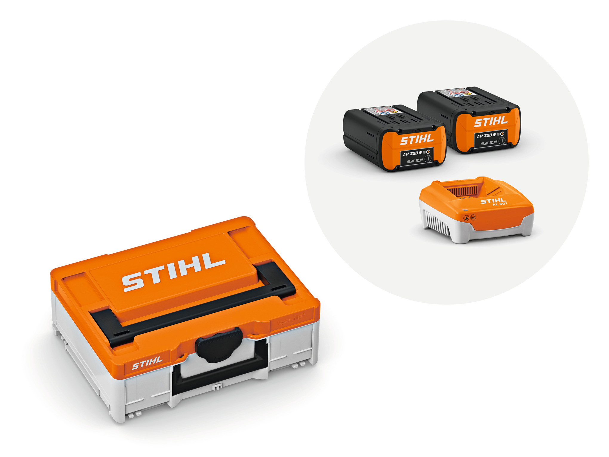 Akku-Power Box Größe S mit 2x AP 300 S und AL 501