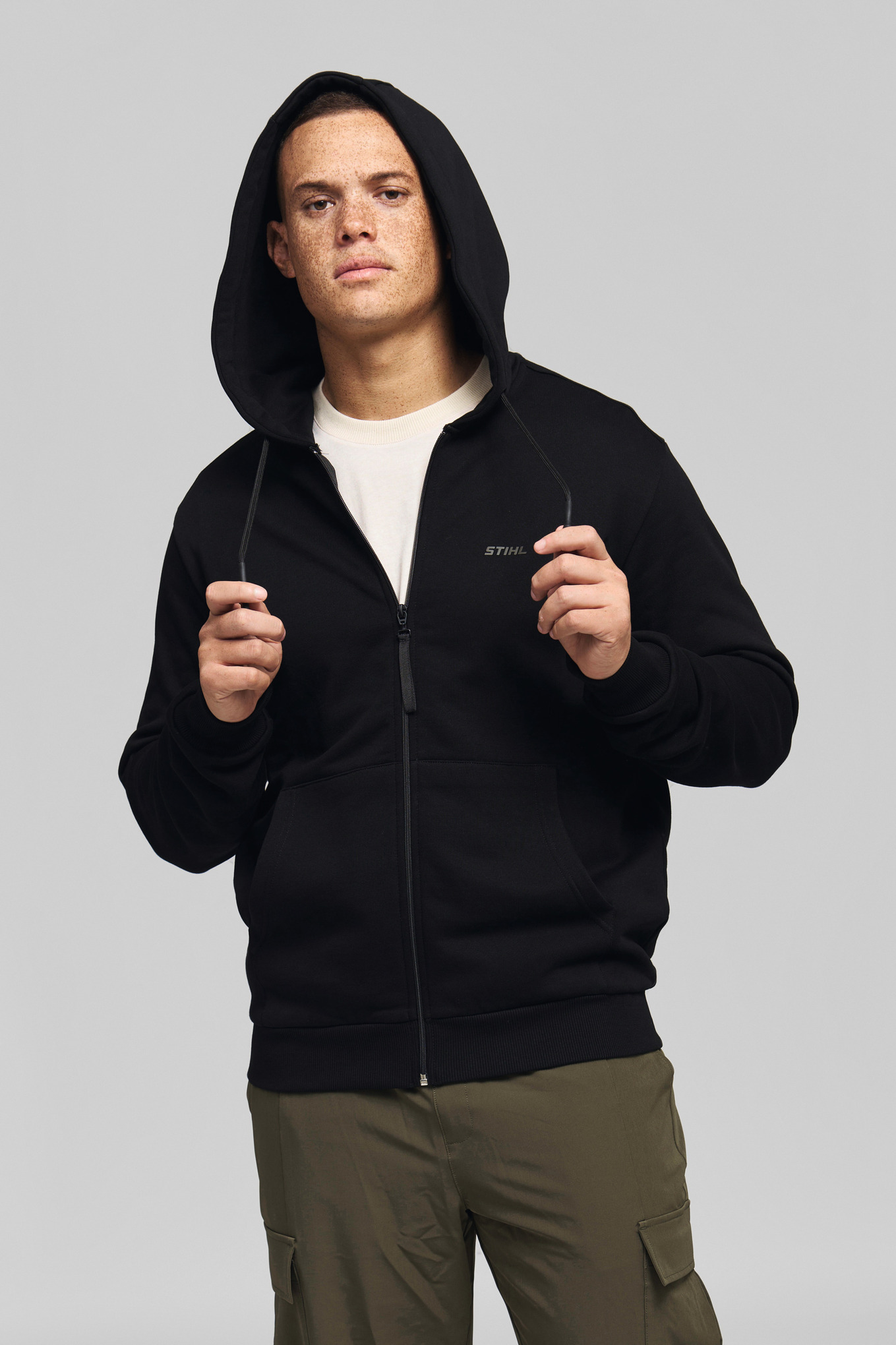 Hoodiejacke STIHL 100 REFLECTIVE Schwarz