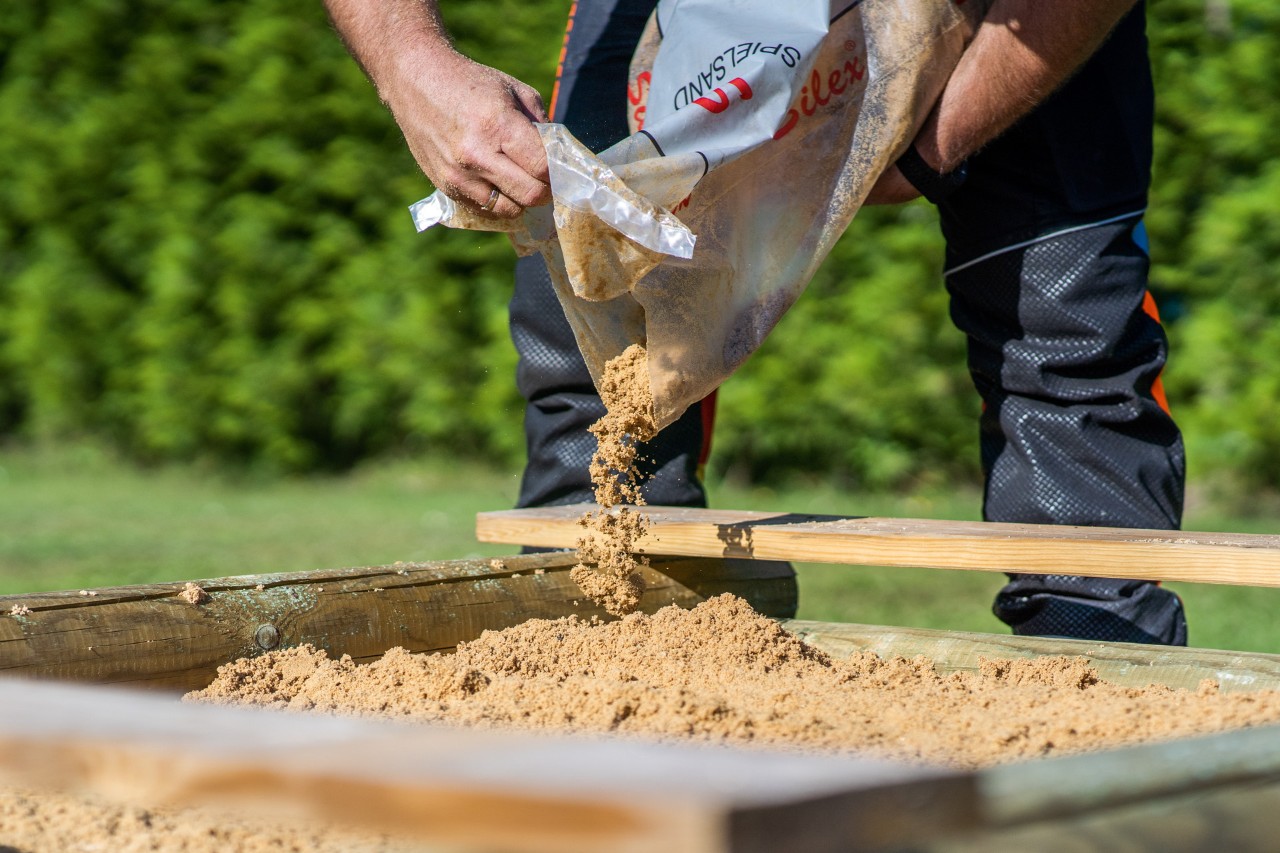 Sandkasten selbst bauen